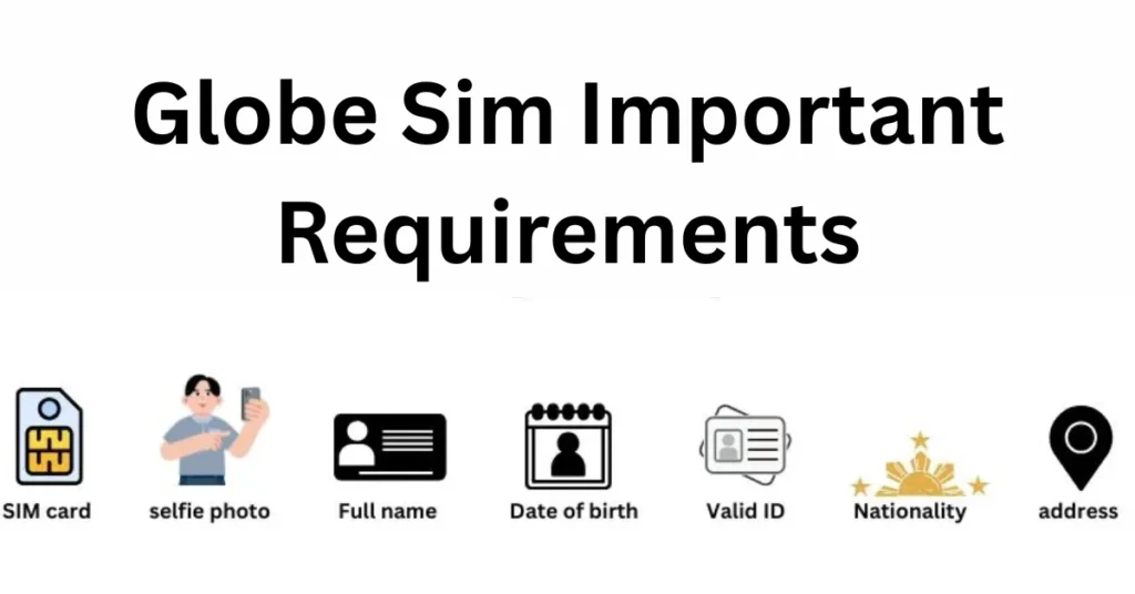 Globe sim registartion Important Requirements