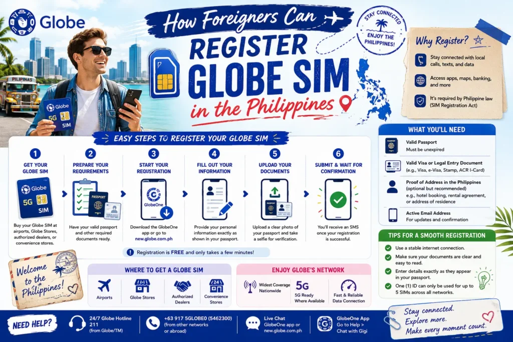 How Foreigners Can Register Globe SIM in the Philippines