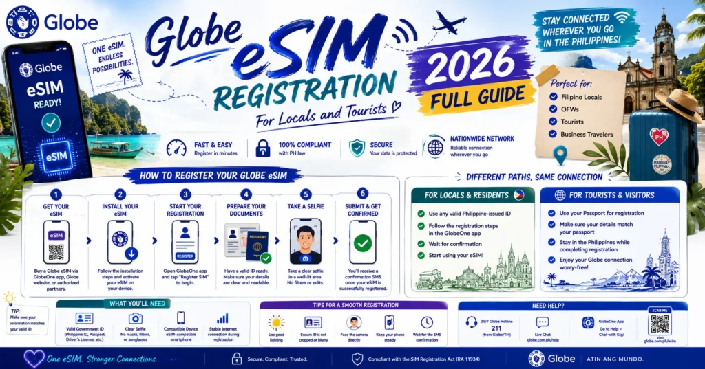 Globe eSIM Registration 2026: Full Guide for Locals and Tourists
