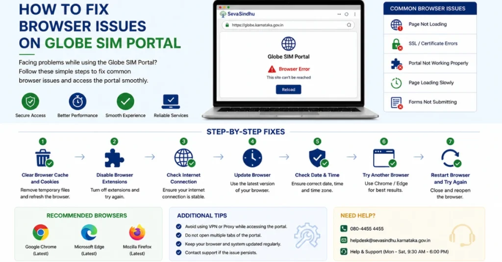How to Fix Browser Issues on Globe SIM Portal
