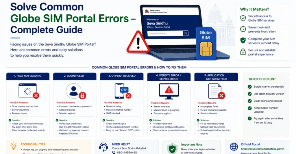 Solve Common Globe SIM Portal Errors – Complete Guide